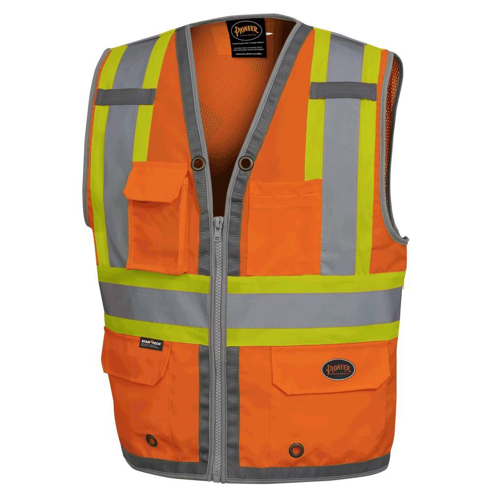 Mesh Back Zip-Front Surveyor’s Safety Vests