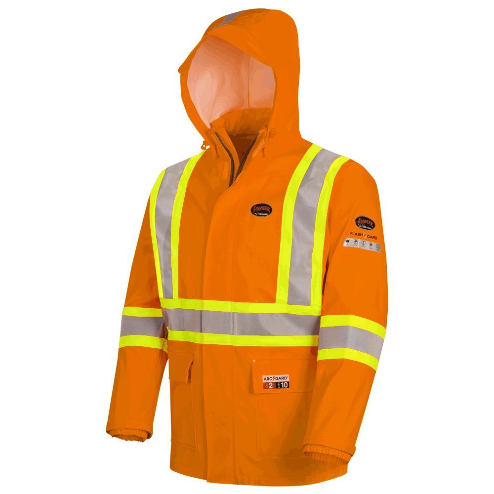 FR/Arc Rated Waterproof  Rain Jackets - Polyurethane/Cotton