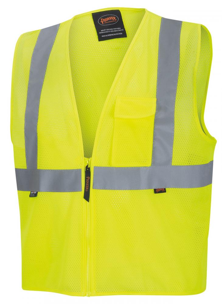 Hi-Vis Mesh Zip-Up Safety Vest