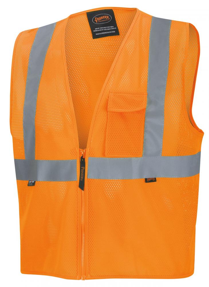 Hi-Vis Mesh Zip-Up Safety Vest