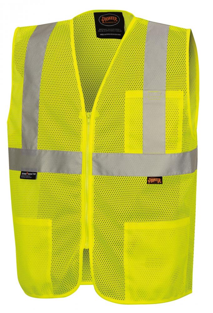 Self-Extinguishing Hi-Vis Mesh Safety Vests