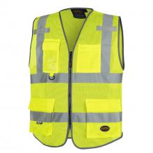 Pioneer V1024860U-S - Poly Mesh Zip-Front Safety Vests