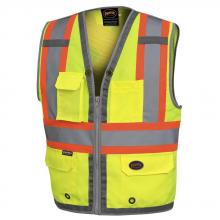 Pioneer V1010260U-L - Mesh Back Zip-Front Surveyor’s Safety Vests