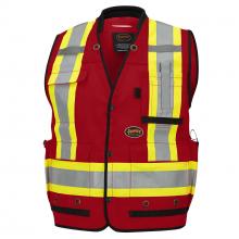 Pioneer V1012010-3XL - Hi-Vis Surveyor Vest - Anti-Microbial - Mesh Back - Red - 3XL
