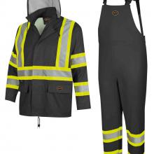 Pioneer V1080170U-M - Waterproof Lightweight Safety Rainsuits - Polyester/PVC