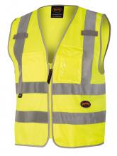 Pioneer V1025160U-5XL - Poly Tricot Zip Front Safety Vests