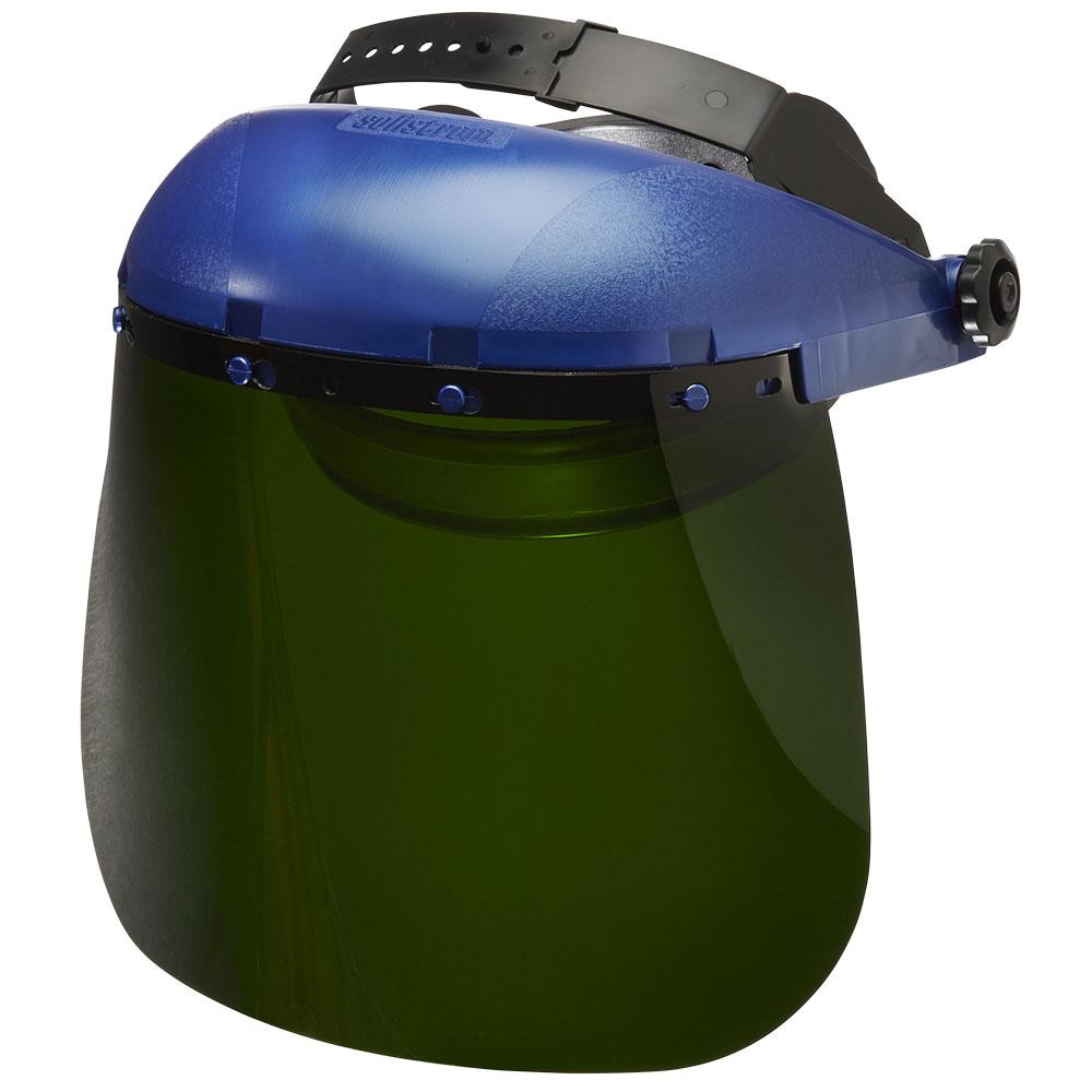 390 Premium Series Acetate Face Shields - Ratcheting - Single Crown