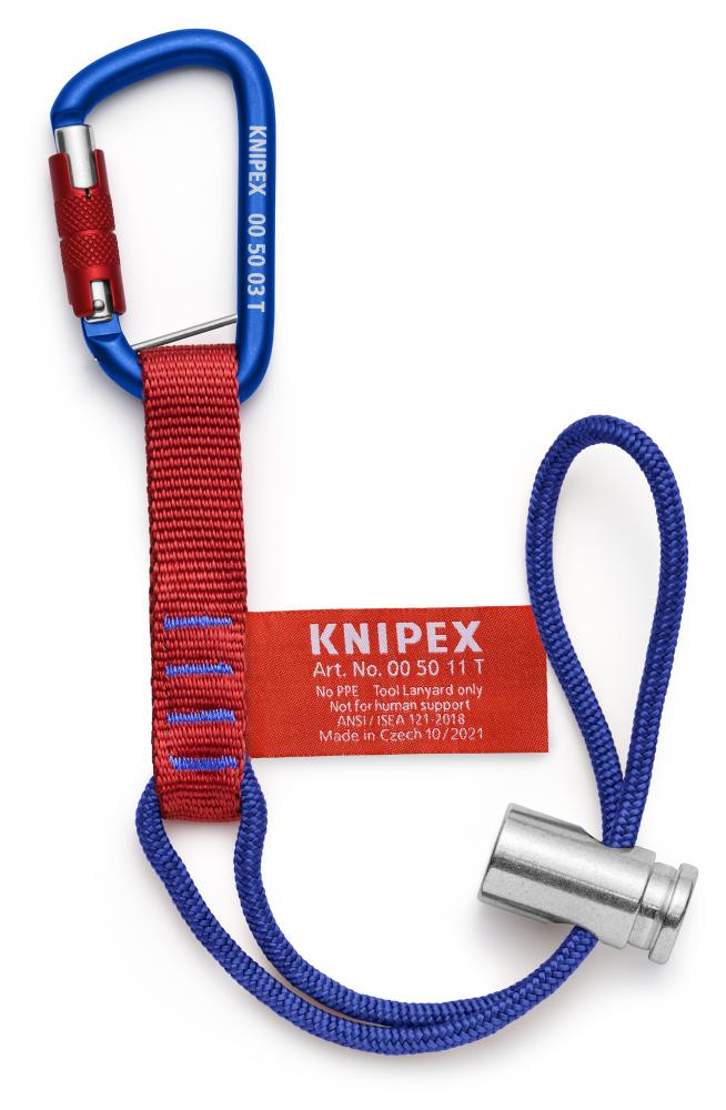 18" Tool Tethering Adaptor Straps with Captive Eye Carabiner up to 13 lbs.