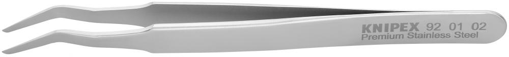 4 3/4" Premium Stainless Steel Positioning Tweezers-35°Angled-SMD
