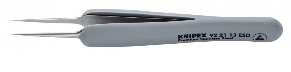 3 3/4" Premium Stainless Steel Precision Tweezers-Needle-Point Tips-ESD Rubber Handles