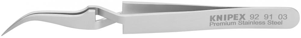 4 1/2" Premium Stainless Steel Cross-Over Gripping Tweezers-45°Angled-Needle-Point Tips
