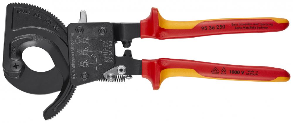 10" Ratcheting Cable Cutters-1000V Insulated