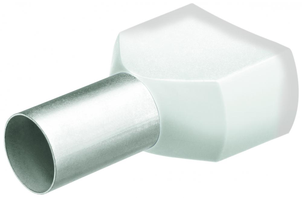 20 AWG (0.5 mm²) Twin Wire End Ferrule With Collar