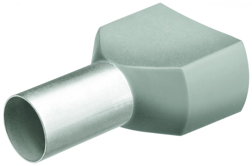 12 AWG (4.0 mm²) Twin Wire End Ferrule With Collar