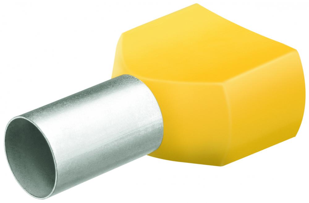 10 AWG (6.0 mm²) Twin Wire End Ferrule With Collar