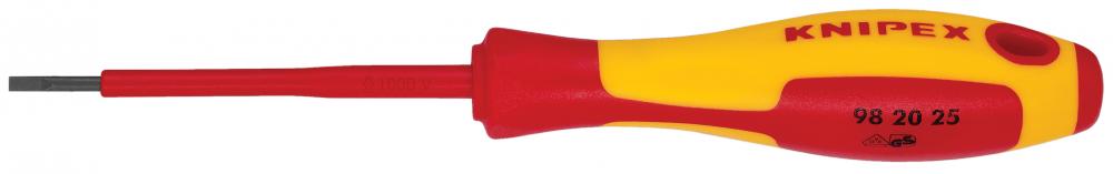 Slotted Screwdriver, 3" 1000V Insulated, 3/32" tip