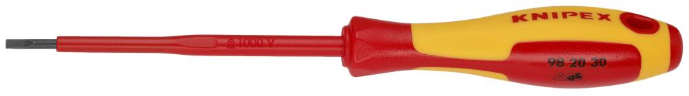 Slotted Screwdriver, 4&#34;-1000V Insulated, 7/64&#34; tip