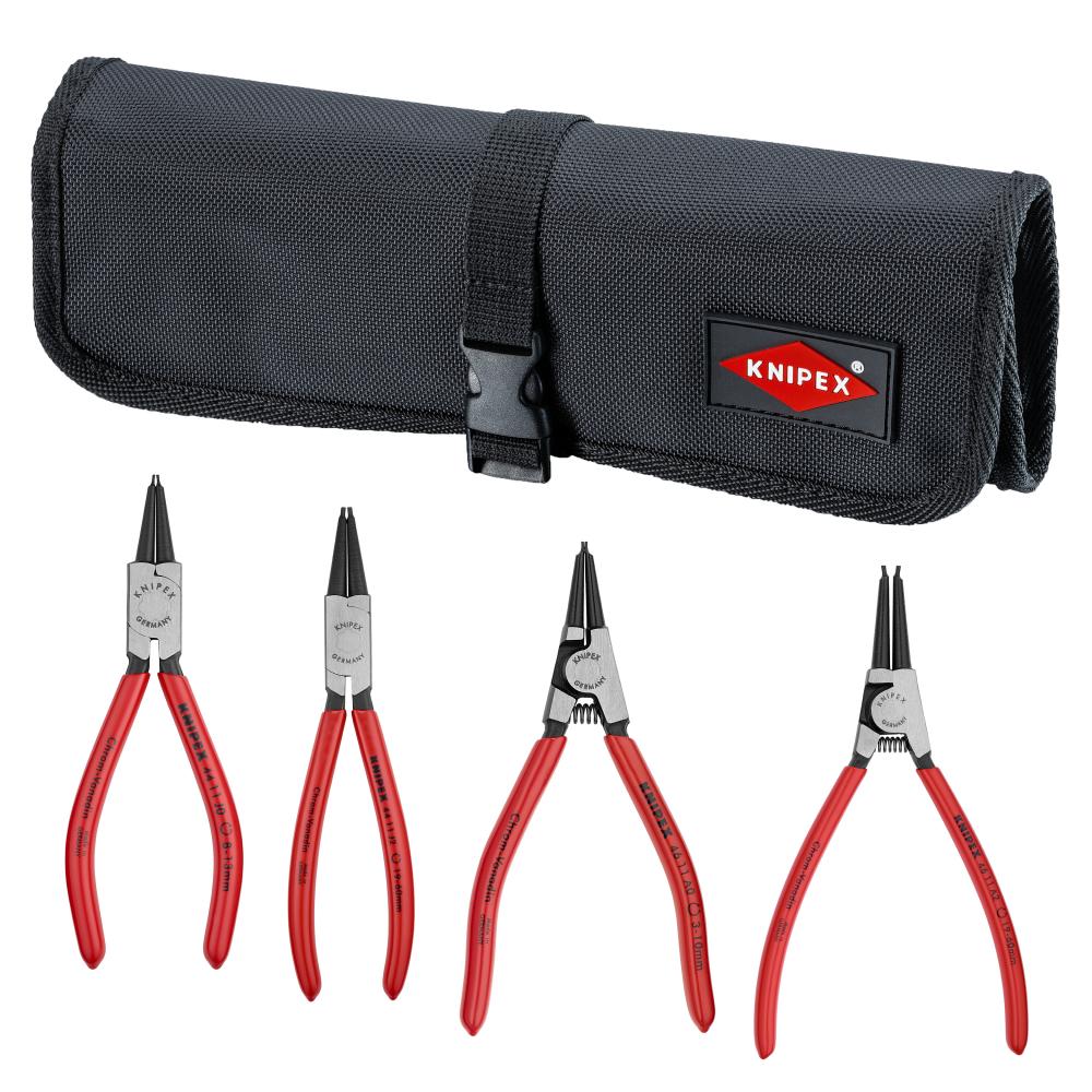 4 Pc Snap Ring Set In Tool Roll-Straight