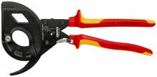 Knipex Tools 95 36 320 - 12 1/2" 3 Stage Ratcheting Drive Cable Cutter-1000V Insulated