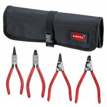 Knipex Tools 9K 00 19 52 US - 4 Pc Snap Ring Set In Tool Roll-Straight and 90 Degree