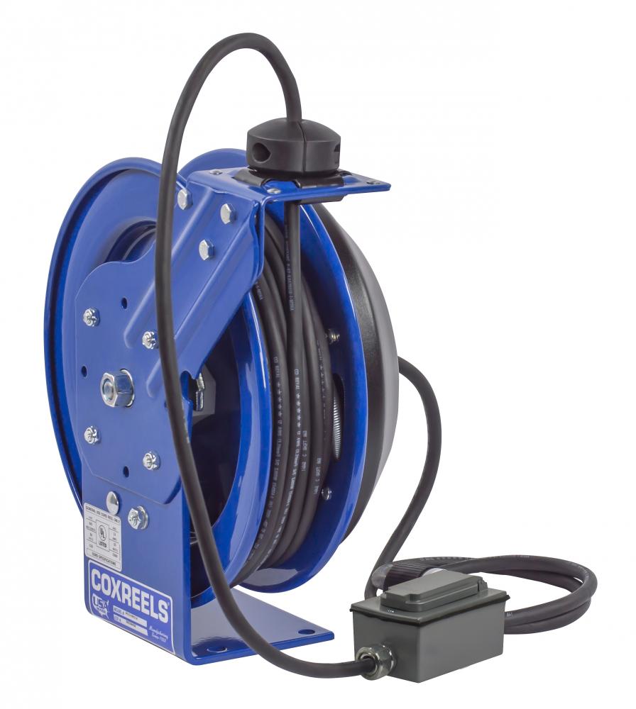 Spring Driven Cord Reel Duplex Industrial Rec 12GAx50ft